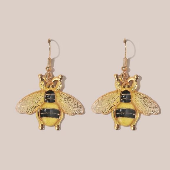 Honey Bee Rhinestone Pin Broach & Bee Earrings Gift set - Picture 3 of 3